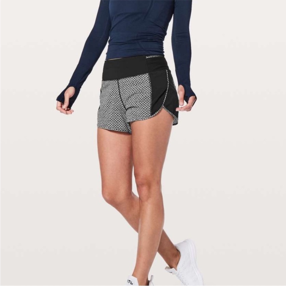 lululemon athletica Black and White Athletic Shorts